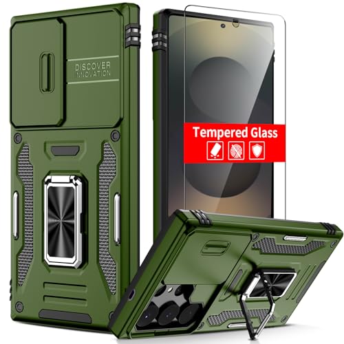 Coque Samsung S25 Ultra pour appareil photo avec bague verte