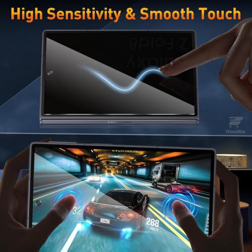 Image of WonRia Pack 1 - Privacy Tempered Glass Compatible with Samsung Galaxy Z Fold 8 Screen Guard Protector | Anti-Spy | Case Friendly - Installation Kit