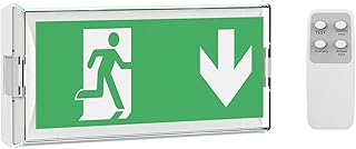 shopVG IP 20 LED Dauerlicht Notleuchte Notbeleuchtung Notausgang Fluchtwegleuchte Notlicht Fluchtweg EXIT mit test Fernbedienung