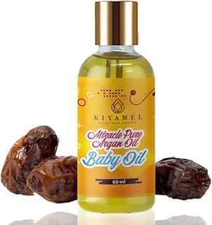 KIYAMEL Miracle Pure Argan Baby Oil Natural Moisturizing Oil with Vitamin E & Omega 6 Fatty Acids, Deep Hydration for Soft Skin, Hair, Face & Nails Nourishing Daily Care for a Healthy and Radiant Glow
