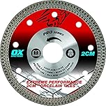 OX Pro 2CM Porcelain Cutting Blade - 115/22.23mm, Blue