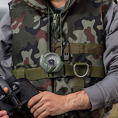 Nautos 63879 Mills - IRIS 50 - Hand Bearing Compass - Military and Field Compass - Green Army - PLASTIMO