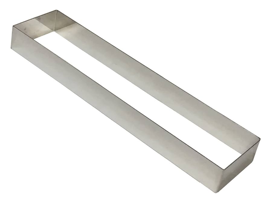 製菓　業務用カードル　ステンレス製 長方形型 37cm x 57cm つなぎ目なし 角 セルクル型 カードル 6取用 48cm × 34cm 馬嶋屋