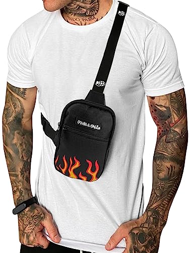 Mini Bolsa Lateral Shoulder Bag Masculina Pega a Visão Fogo Granada