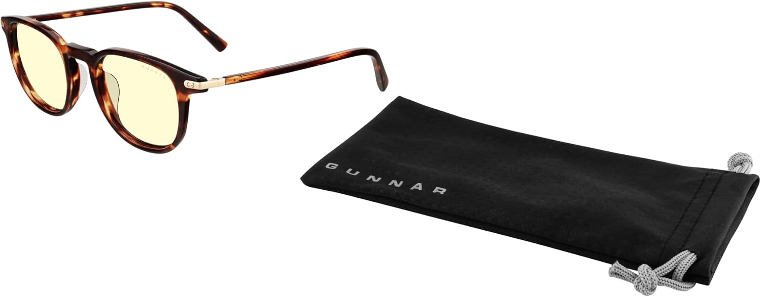 GUNNAR Womens Computer Glasses - Sofia Tortoise Amber Lens - Blue Light Blocking Anti Glare