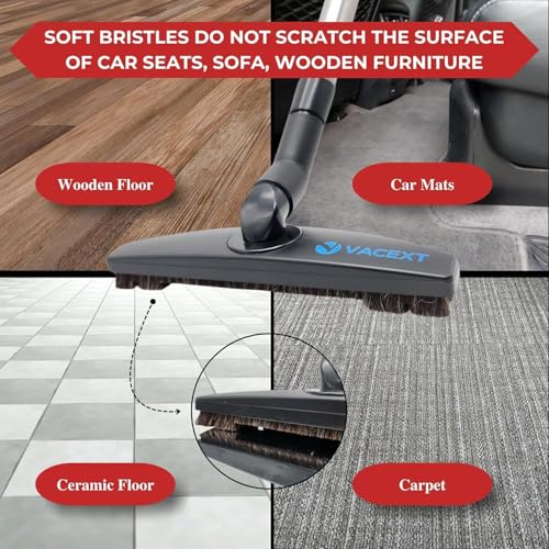 Image of Round Horse Hair Dusting Brush & Hard Floor Attachment for Shark Vacuum Accessories & Attachments Compatible with Shark Rotator NV360 NV350 NV500 NV501 HV300 HV301 HV322 HV371 HV372