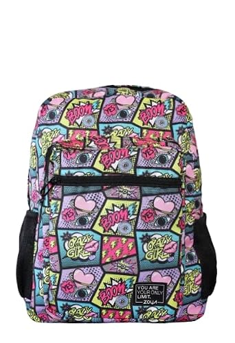 Zoya multi-colored front zippered bag