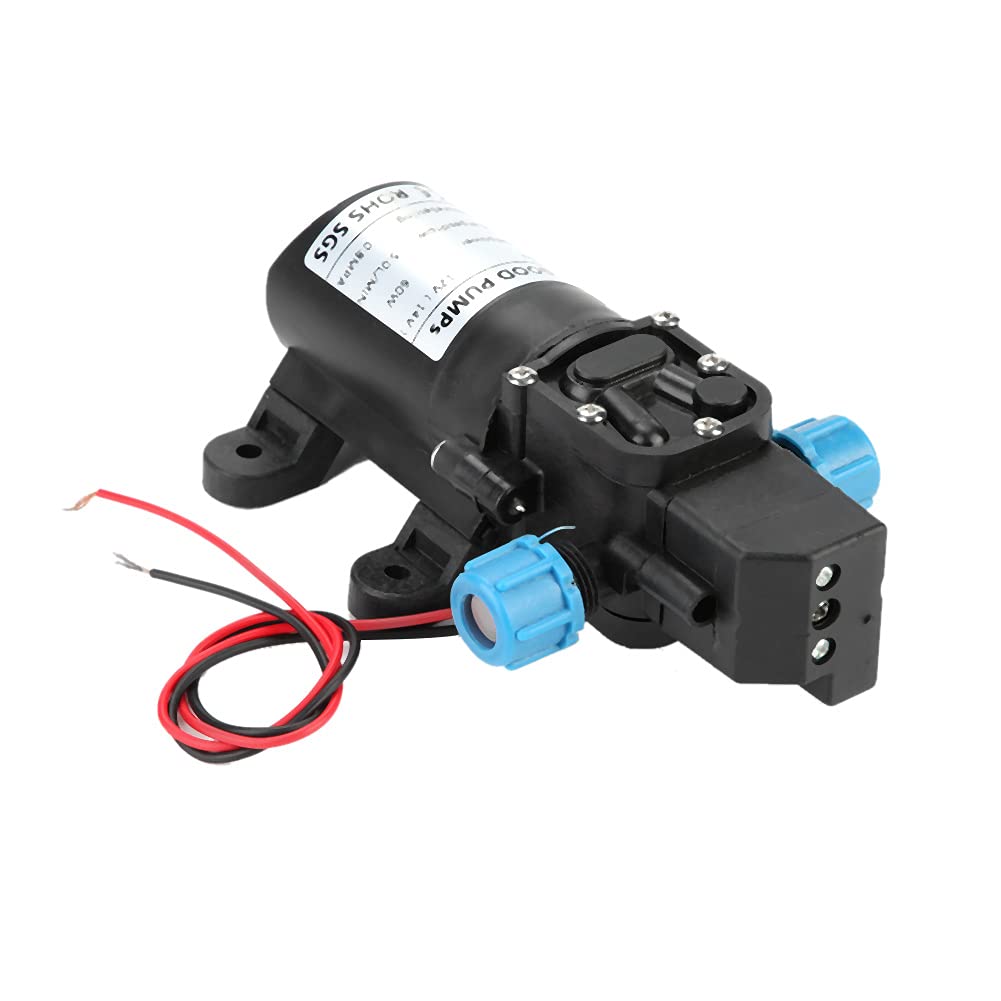 12V 60W Micro pompe à eau à membrane électrique, pompe à eau 5L/Min Micro pompe à membrane pour caravane Camping bateau