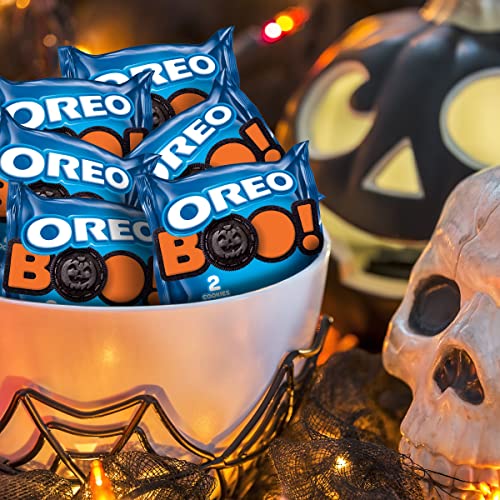Image of OREO Orange Creme Chocolate Sandwich Cookies, Halloween Cookies, 30 Snack Packs (2 Cookies Per Pack)
