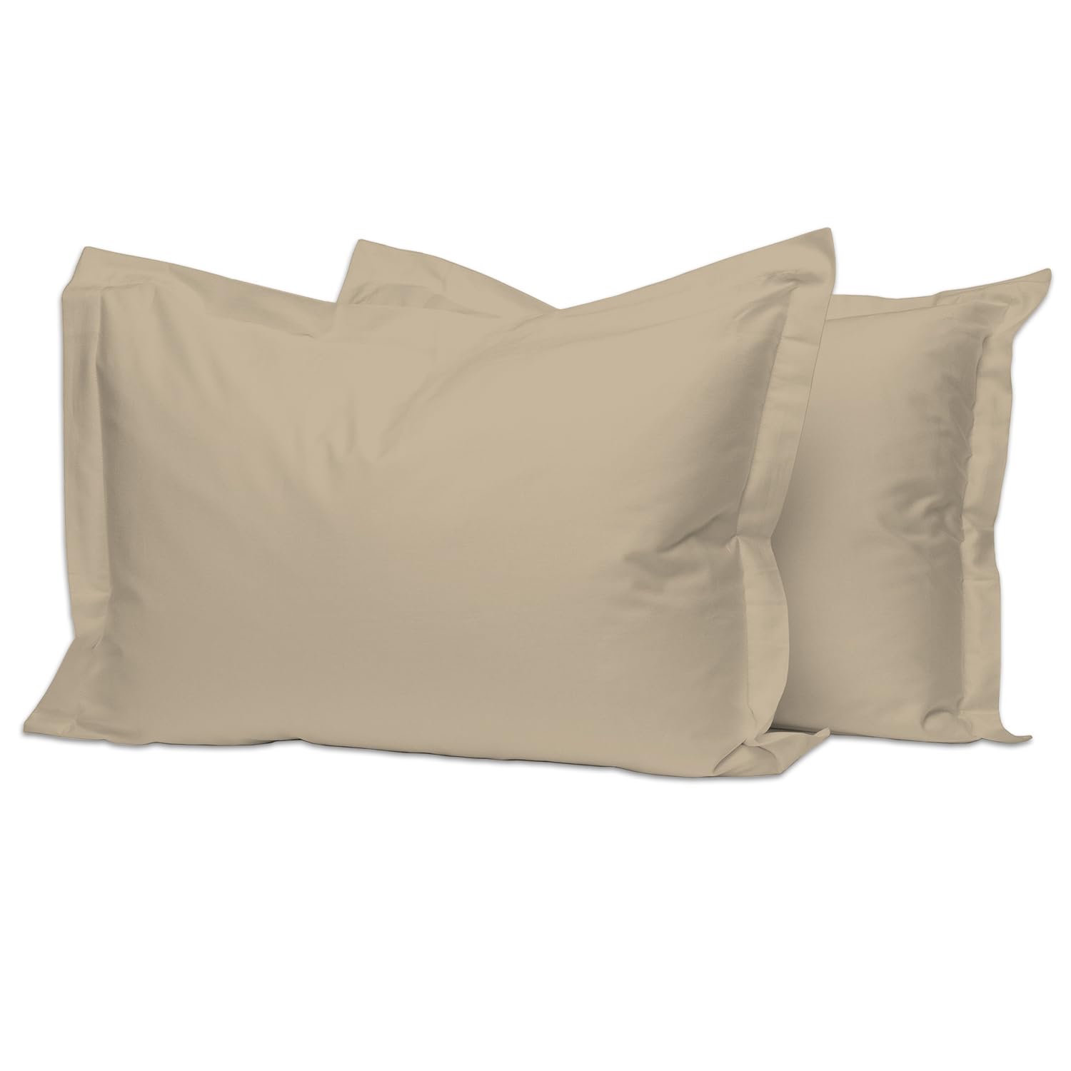 Pizuna 100% Cotton Standard Pillowcases 2 Pack White 50x75cm, 400 Thread Count Long Staple Combed Cotton Soft Pillow Cover, Sateen Weave Oxford Pillow Cases (Cooling Pillowcase 2PC) — view 69
