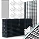 LINLAN Aquarium-Anti-Sprung-Set, Aquarienabdeckung, 8 Stück 15x30 cm Kunststoffgitter mit 6 Halterungen und 20 Kabelbindern, Abdeckung für rahmenlose Aquarien(Schwarz)