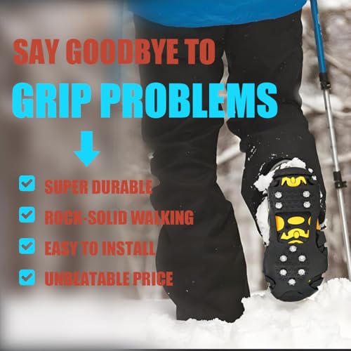 Patins à glace et crampons sans lacets antidérapants pour bottes - 3