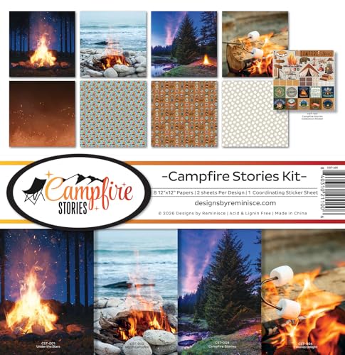 Kit de scrapbooking Reminisce Campfire Stories pour album photo souvenir