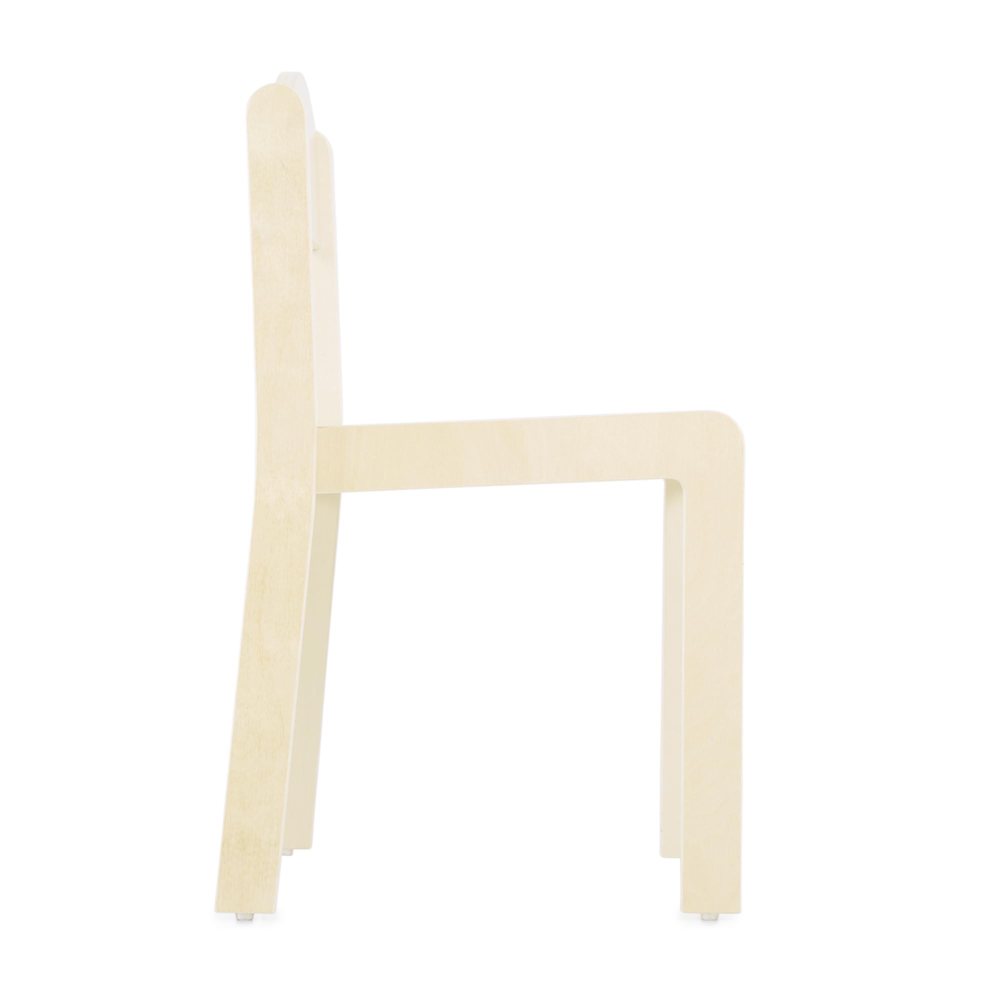 Guidecraft Stackable Wooden Classroom Chair, 14" Seat Height Solid Wood School Furniture, 4-Pack - Image 4