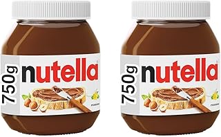 Nutella Nuss-Nougat-Creme, 750 g Verpackung kann variieren (Packung mit 2), Kakao