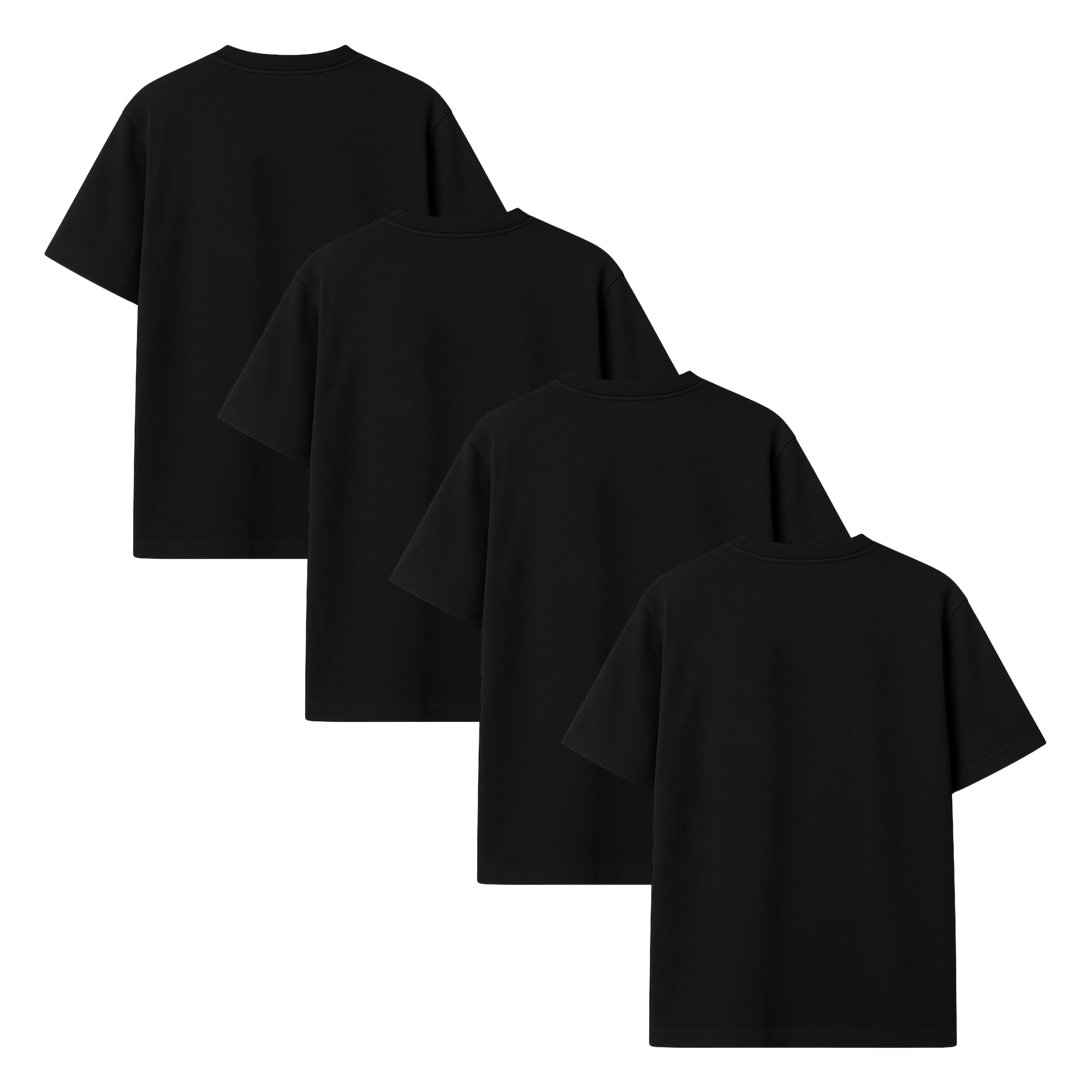 Męskie koszulki z nadrukiem liter opakowanie 4 sztuk - lekka 100% bawełna okrągły dekolt krótki rękaw graficzny design t-shirt wielopak odzież sportowa duży i wysoki krój siłownia bieganie