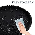 Round Bathroom Tray Silicone Kitchen Counter Decor Vanity Organizer Decorative Coffee Table Tray for Perfume, Candle, Soap Dish, 9 Inch, Black - Image 4