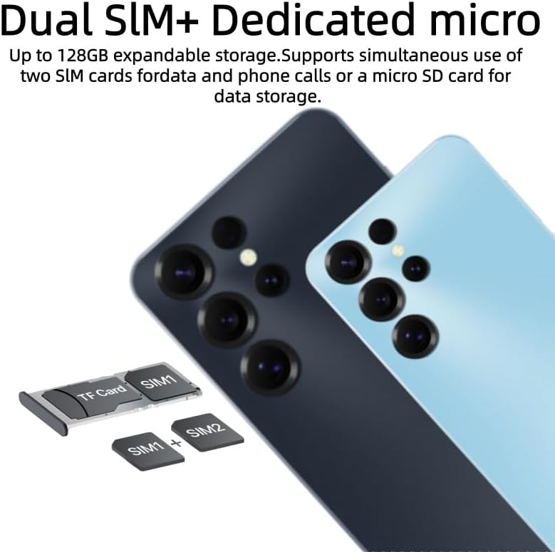 Miniatura 6 de Teléfono móvil desbloqueado Sim desbloqueado gratuito, teléfono inteligente Android 14 Go, pantalla HD de 6.56 pulgadas, 8 (4+4) GB +64 GB1 TB, 4000