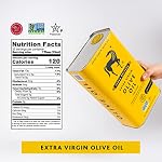 Terra Delyssa First Cold Pressed Extra Virgin Olive Oil, Single Sourced, 3 Litres (101 fl. oz) - 1 Pack, Certified Kosher. Non-GMO, Naturally Rich in Antioxidants and Polyphenols
