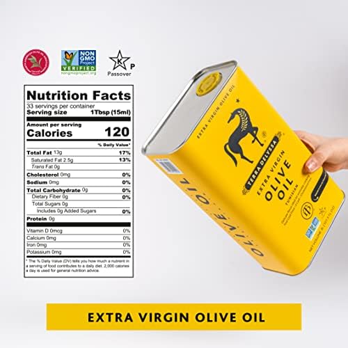 Terra Delyssa First Cold Pressed Extra Virgin Olive Oil, Single Sourced, 3 Litres (101 fl. oz) - 1 Pack, Certified Kosher. Non-GMO, Naturally Rich in Antioxidants and Polyphenols - 1