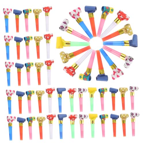 HOODANCOS 100 piezas Sopladores de Fiesta Silbatos Coloridos para Cumpleaños Fiestas y Celebraciones Divertidos Noisemakers para Eventos y Actividades Festivas