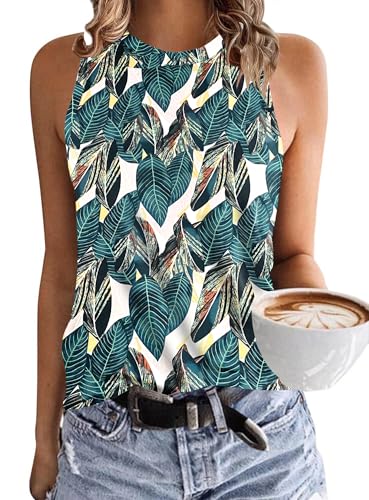 PLMOKEN Ärmellos Tank Top Damen - Sommer Vest Rundhals Oberteile Blusentop Elegantes Top PLMOKEN Ärmellos Tank Top Damen - Sommer Vest Rundhals Oberteile Blusentop Elegantes Top