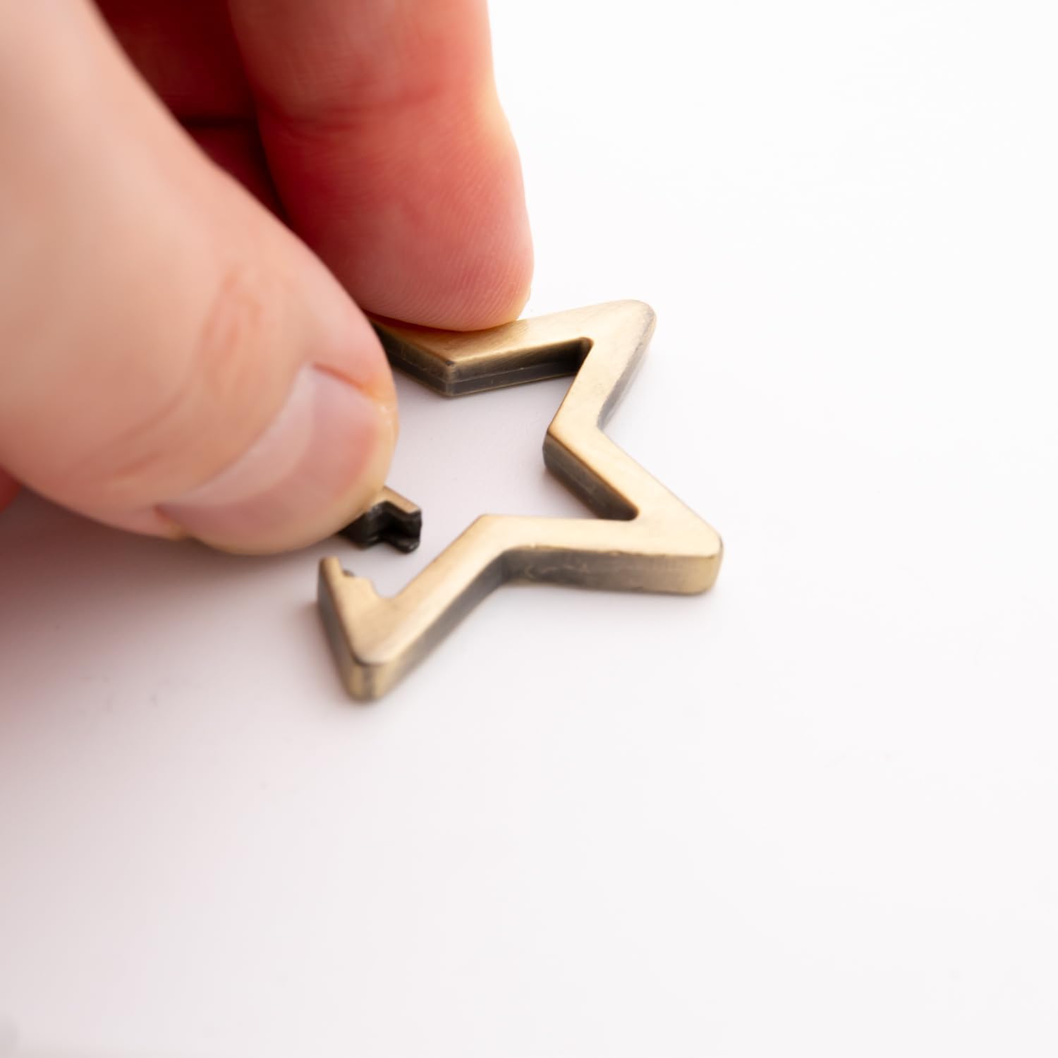 Metal Five-Pointed Star Ring, 10PCS Spring Opening Purse Making Snap Clip Key Ring Holder (Gold,1.1") image 5