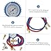 Gadpiparty Car Ac Gauge Manifold Gauge Set with Hoses for Automotive System Repair and Recharge Tools, Silicone Oil Kit Included, Suitable for HVAC Maintenance Random Color