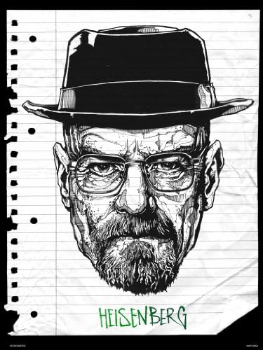 onthewall Breaking Bad HEISENBERG Art Print Poster (MSP0050) White 30 x 40 cm image 4
