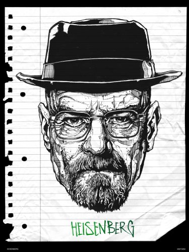 onthewall Breaking Bad Heisenberg (MSP0050) Poster Art Print White 30 x 40 cm