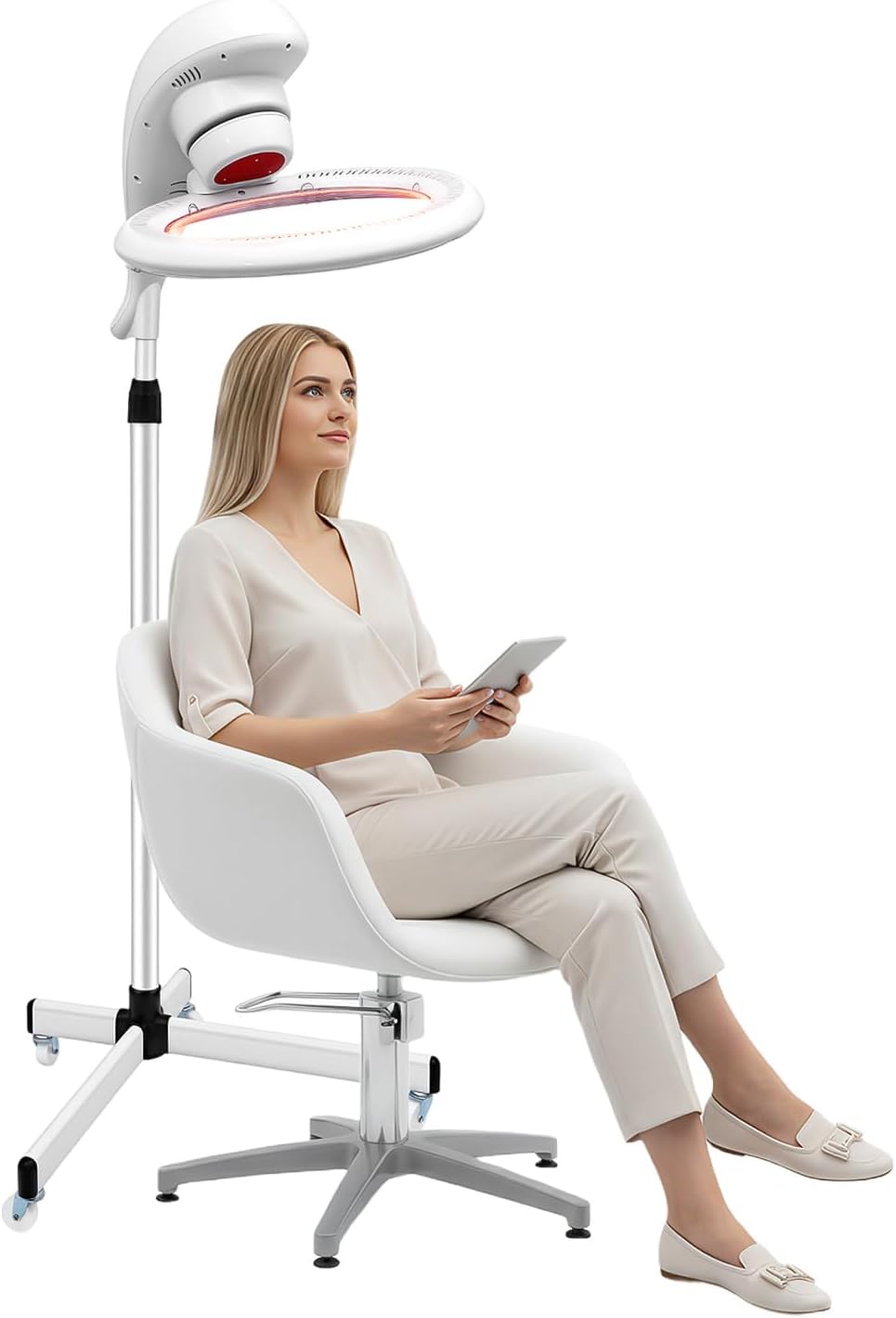 Stand Hair Dryer, 360° Orbiting Rotating Hair Processor, 950W 110V Salon Drying Perming Machine Multifunctional Adjustable Hair Steamer Salon Hair Equipment for Scalp Care, Permed Colored Hair