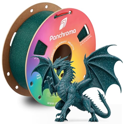 Image of Polymaker Panchroma Galaxy PLA Filament 1.75mm 1kg, Dark Green | Neatly Wound Glitter PLA for Easy Print & Smooth Feeding, Compatible with Bambu Lab & Most 3D Printers