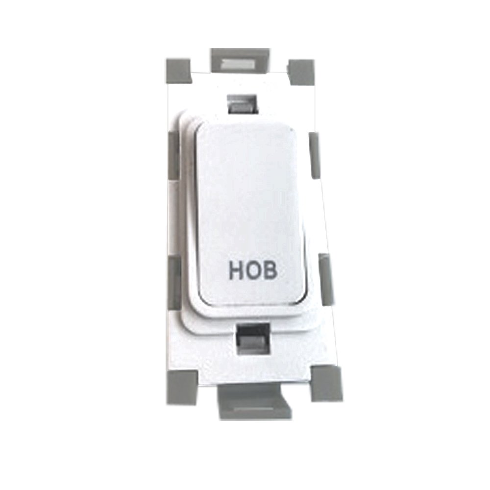 Deta Gridswitch Double Pole 20A 2 Way Module Hob Switch - White