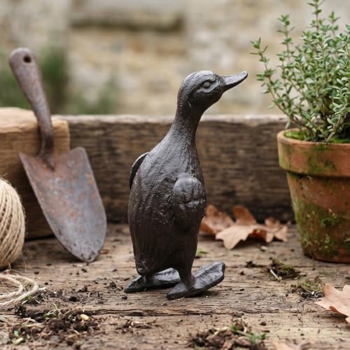 Statues de canards en fonte lot mini décoration maison style ferme rustique campagne - 7