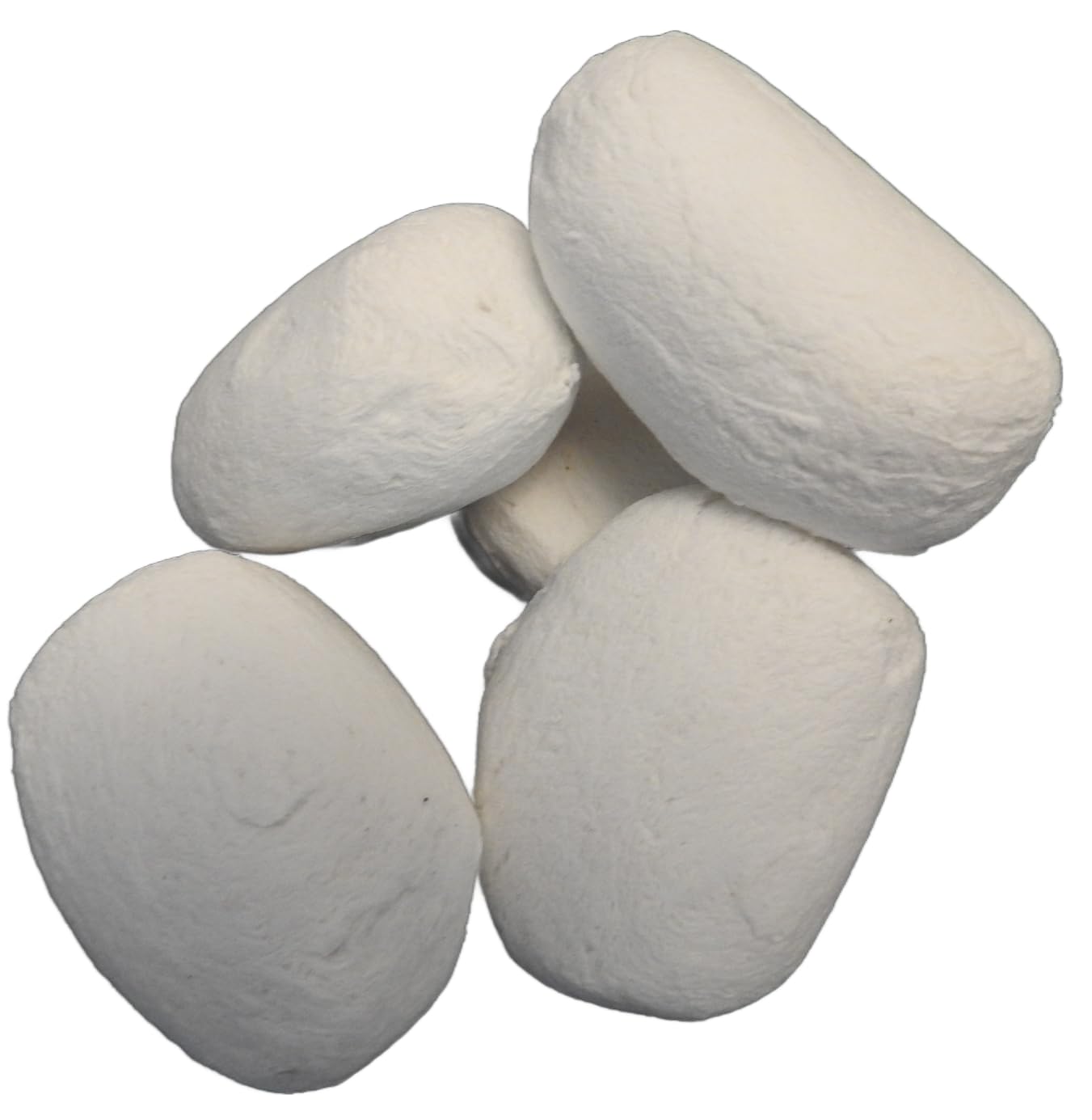 Coals 4 You - 20 Guijarros de Cerámica Blancos para Chimeneas de Bio-etanol y Gas