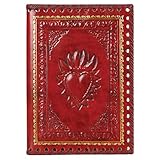 Eccolo Made in Italy 6 x 8 Inches Refillable Romance Journal, Red Heart