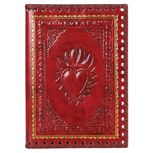 Eccolo Made in Italy 6 x 8 Inches Refillable Romance Journal, Red Heart