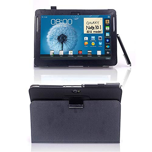 Afesar Case For Samsung Galaxy Note 10.1(2012 Old Model) Gt-N8000/N8010 Tablet Cover, Synthetic Leather Folio Cover For N8013 N8020 N8005 Stand Case (Black) #TOP7