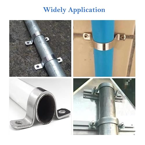 ISPINNER 25pcs M50 Stainless Steel Rigid Pipe Strap For 2 Inch Hose OD, 2 Holes Cable U Bracket - View #4