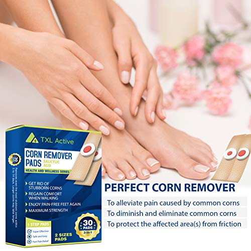 Txl Active Feet Corn Remover, Toe Corn Remover, 30 Pack, Remove Corns Fast, One Step Corn Removers For Feet And Toe, Cushioning Protection Against Shoe Pressure, 30 Pack #TOP5