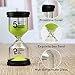 Sand Timers, Mosskic Hourglass Timer 1/3/5/10/15/30 Minutes Sandglass Timer for Kids Games Classroom Kitchen Home Office Decoration(Pack of 6) (Multicolor)