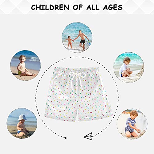 Sprinkles Sweets Candy Boys Swim Trunks Toddler Swim Board Shorts Quick Dry Little Boy Swimwear Bathing Suits4