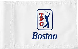 TPC Boston Golf Club Golf Pin PGA Flag Practic Putting Green Golf Flag For Backyard Garden Double-Sewn 600D Nylon Miniature Pin Flag Regulation Tube Flag(8"X6")