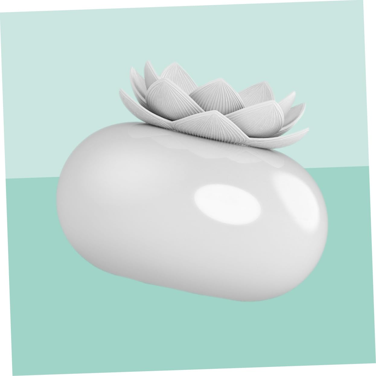 Leiser Aromadiffusor und Luftbefeuchter in Lotusform aus Keramik als Diffusoren für Ätherische Öle im Spa und Yoga für Sanfte Luftreinigung und Angenehmen Duft