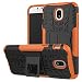 Produktbild MAMA MOUTH Galaxy J5 2017 / J530 Hülle, [Heavy Duty] Rugged Armor stoßfest Handy Schutzhülle Silikon Tasche Ständer Hülle Case mit Standfunktion für Galaxy J5 2017 / J530 Smartphone,Orange