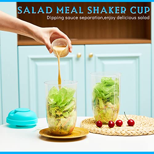 Roshtia YOU-ROSHTIA-236 4 Pcs Salad Cup With Lids And Fork Fresh Salad Shaker Container thumb #3