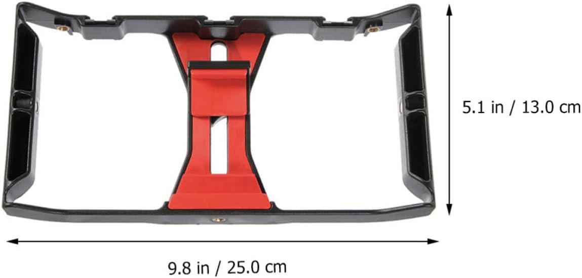 Phone Rig Handheld Video Holder for Cell Phones, Red Plastic image 2