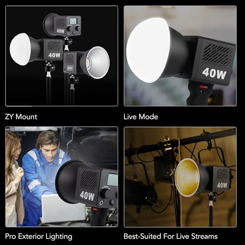 Foco LED M60 portátil con CRI95 y softbox iluminador para retratos sin sombras 5