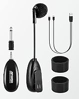Vista 7 de Micrófono inalámbrico de flauta de 2.4G para instrumentos musicales, micrófono, receptor inalámbrico y transmisor, para flauta y más