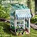 TYCOLE Flower House Building Set with LED Lights, 1077 PCS City Greenhouse Building Block Toy, Garden House Architecture Book Nook Home Decor Birthday Gift for Adults or Girls 8-12 Years